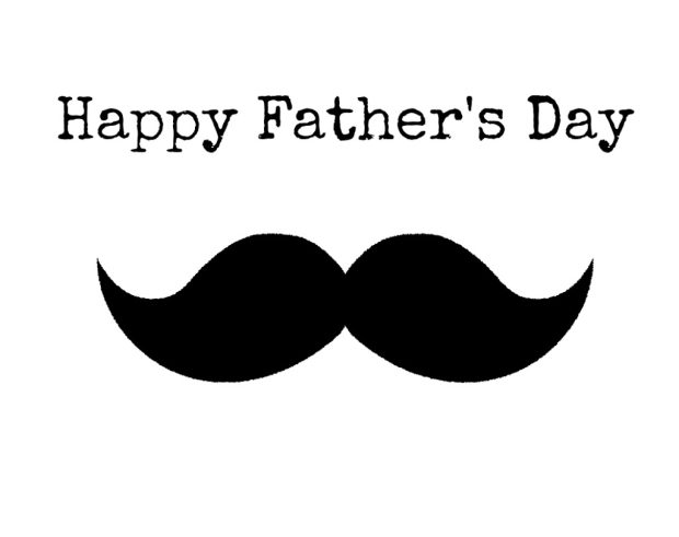 Happy Fathers Day Mustaches Greeting Card.