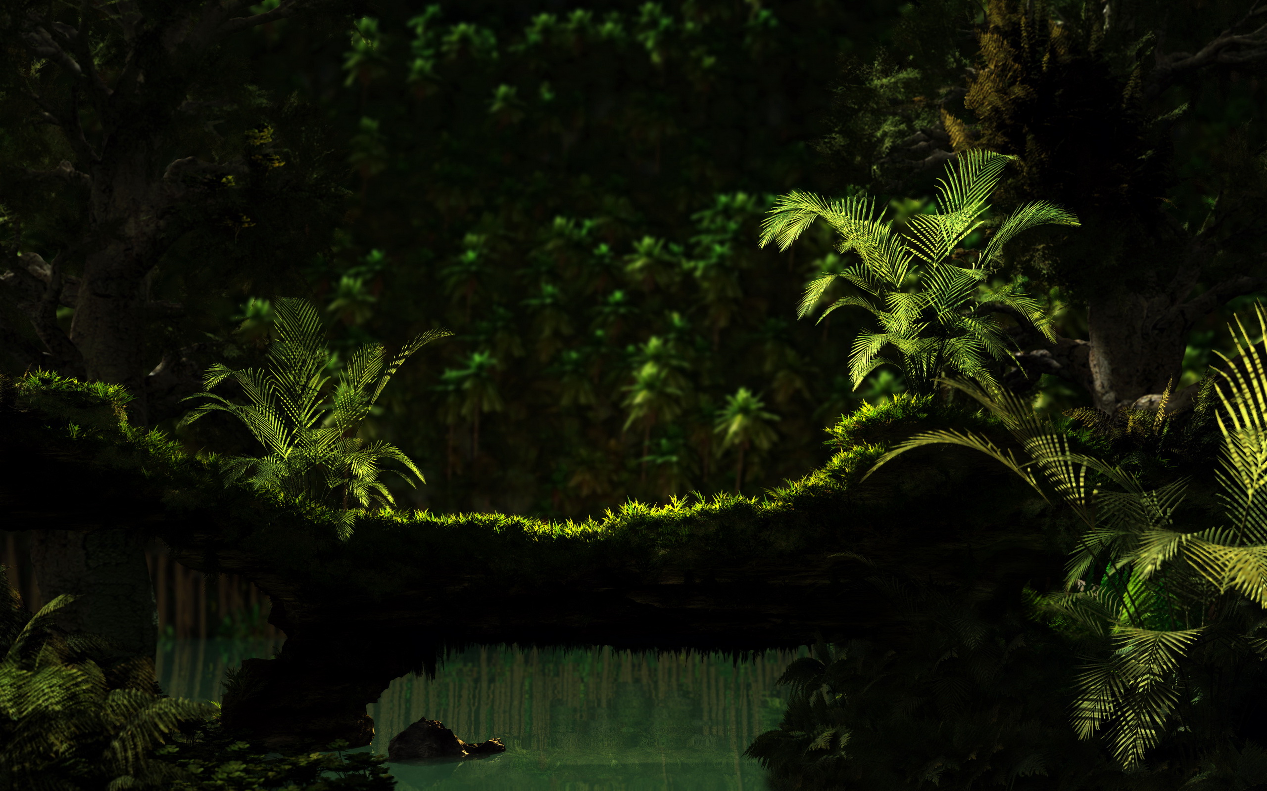 PC Wallpaper 4K - Jungle of Future Fantasies: Where Nature and Technology  Converge!