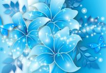 Light Blue Flowers HD Desktop Background