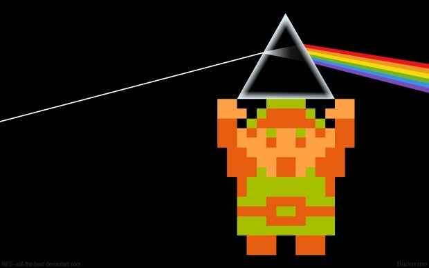 Link pink floyd prism rainbows retro games the legend of zelda video games.