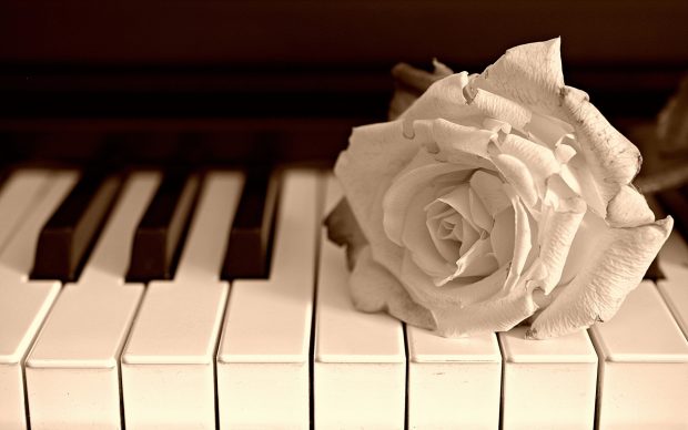 Love Piano Wallpaper.