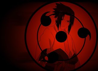 Mangekyou Sharingan HD Background.