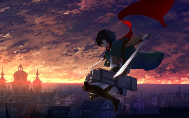 Mikasa ackerman anime girl wallpaper.