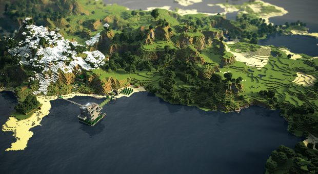 Minecraft landscape wallpaper 1920x1080.