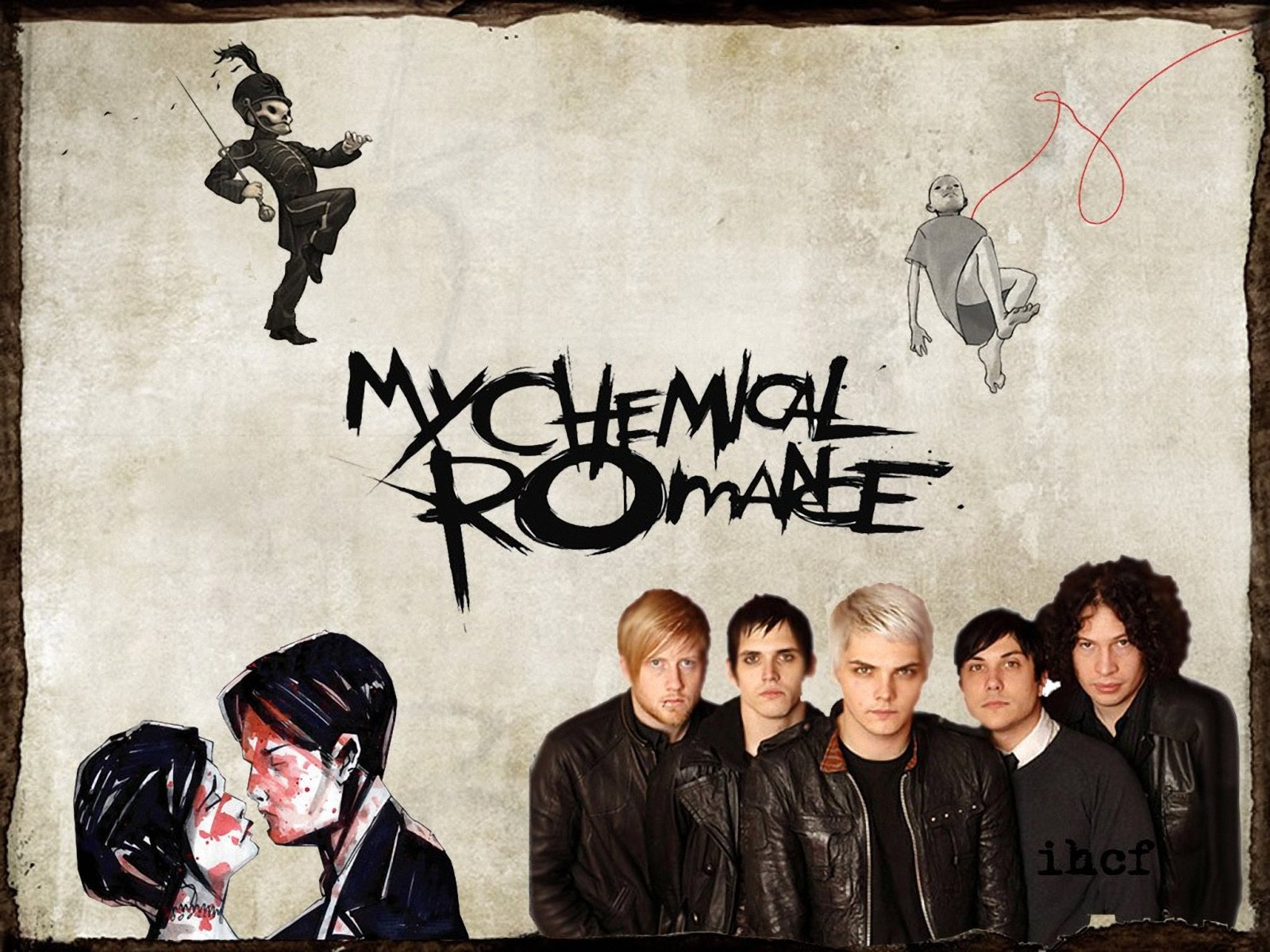 chel  some mcr wallpapers and a leathermouth one