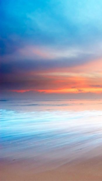 Nature Ocean Beach Sunset Bokeh Sky View iphone 6 wallpaper.