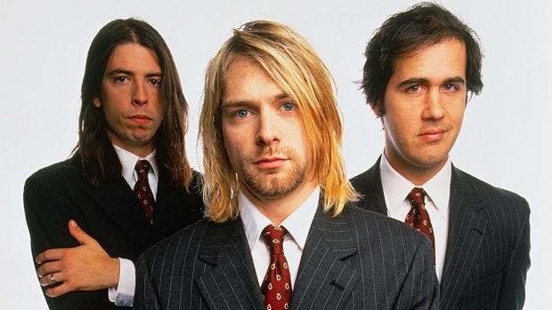 Nirvana Kurt Cobain Krist Novoselic Dave Grohl Suit Style Images.