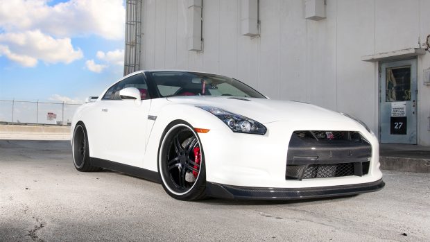 Nissan Gtr Backgrounds white car high definition.