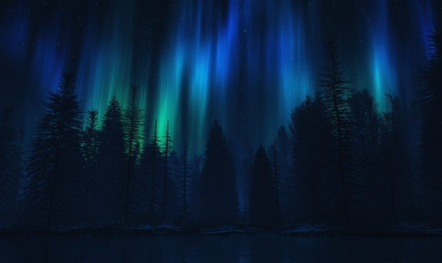 Northern Lights HD Background.