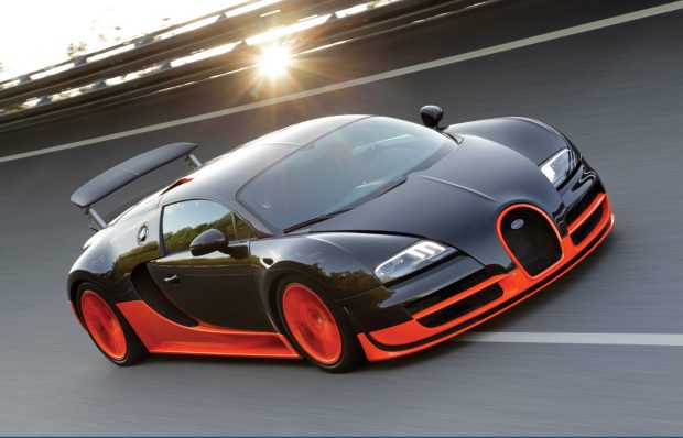 Orange Bugatti Wallpaper For Desktop.