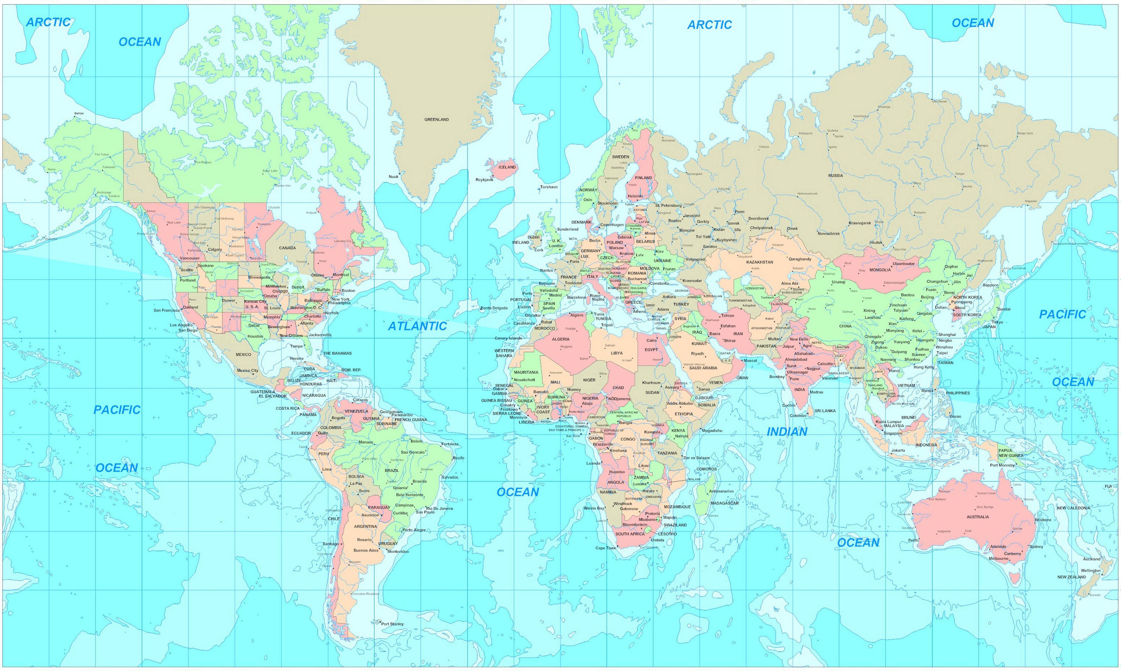 HD Wallpapers World Map | PixelsTalk.Net