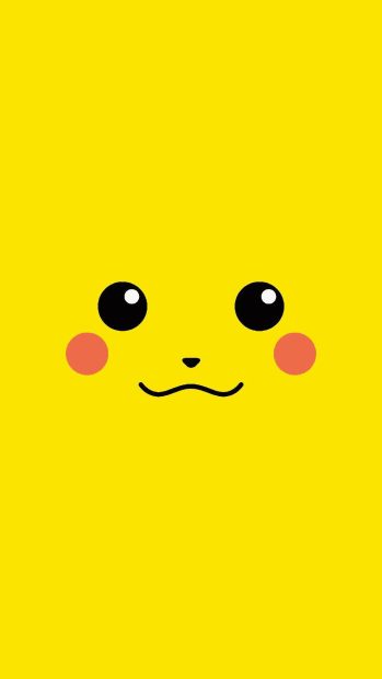 Pikachu Pokemon minimalistic mobile wallpaper 1080x1920.