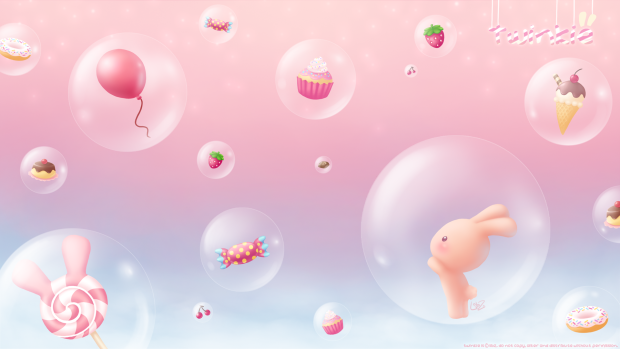 Pink Bubble Background.
