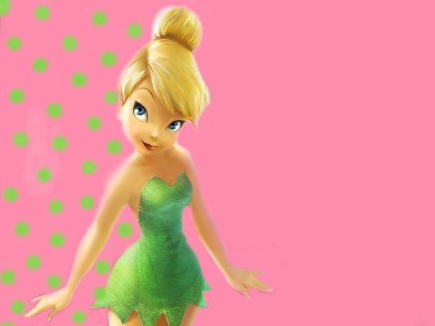 Pink tinkerbell wallpaper.