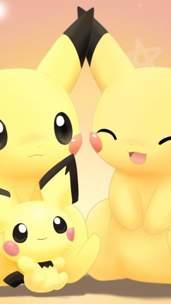 Pokemon cute Pikachu girly love iphone 6 plus 1080x1920 wallpaper.
