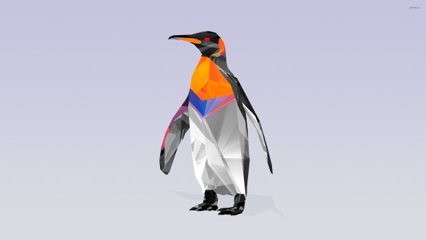 Polygon Penguin Wallpaper.