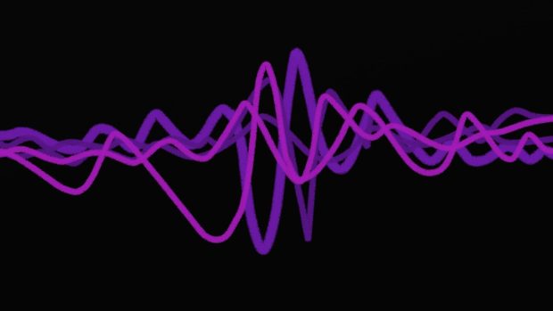 Purple Art Sound Wave Picture.
