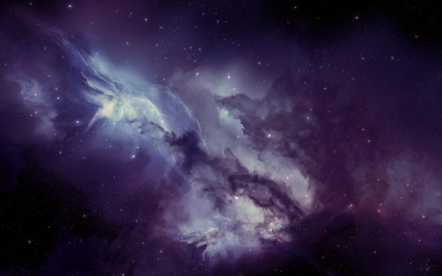 Purple galaxy desktop wallpapers.