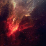Red nebula space hd wallpaper 2560×1440.