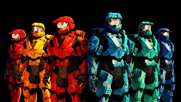 Red vs Blue Wallpaper.