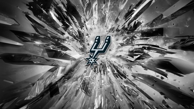 San Antonio Spurs 2015 Logo 4K Wallpaper.