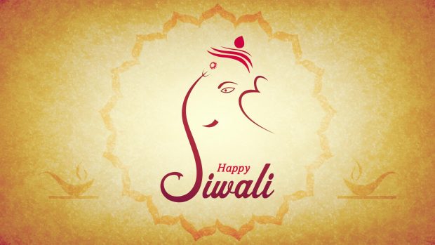 Shree Ganesh Happy Diwali HD Wallpaper for free.