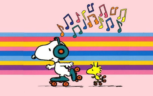 Snoopy Skating Wallpaper.