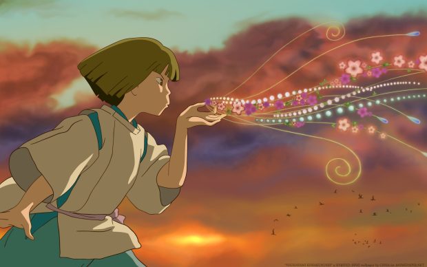 Spirited away haku magic wallpaper.