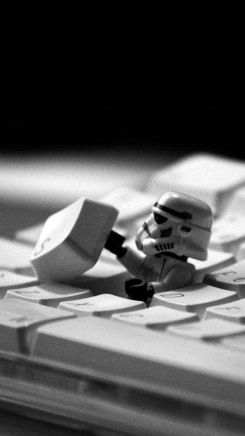 Storm trooper starwars keyboard film iphone wallpaper.