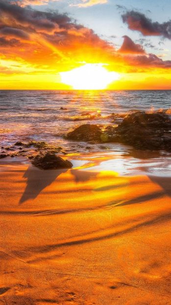 Sunset HD Beach iPhone Wallpapers.