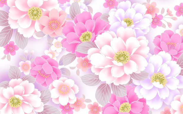 Sweet Flower Pattern Design Wallpaper.
