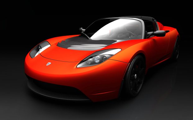 Tesla roadster sports car wide wallpaper hd.
