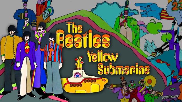 The Beatles Border Yellow Submarine Wallpaper by felipemuve.