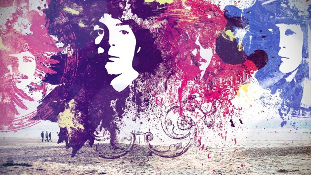 The Beatles Stunning Painting Wallpaper.