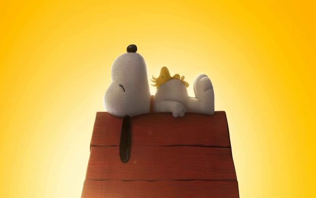 The Peanuts Sleeping On Hut 2015 Movie Wallpaper.