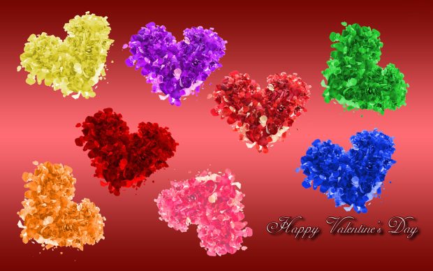 Valentines Day Colorful Wallpaper.