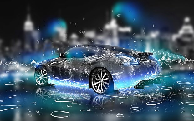 3d car hd pictures widescreen hd hq latest water effect graphics.