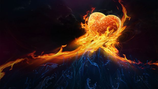 Abstract fire love hd wallpapers.