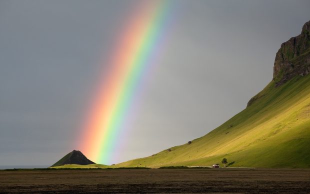 Amazing Rainbow On Nature Wallpaper High Definition.