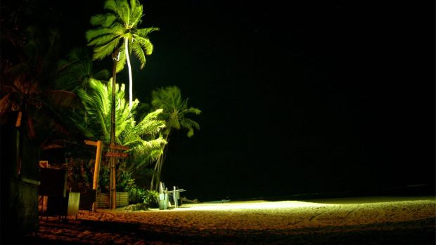 Beach At Night Desktop Photos.