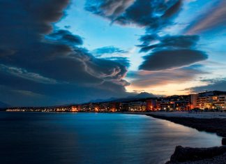 Beach At Night Desktop Wallpaper.