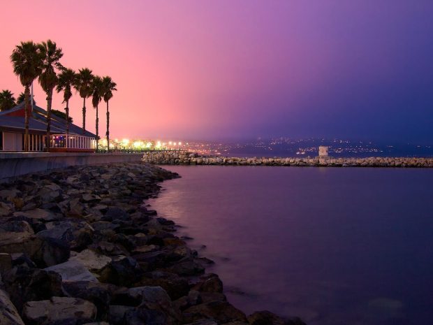 Beach At Night HD Picture.