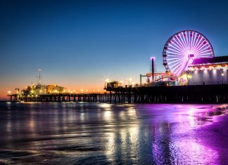 Beach At Night Image.