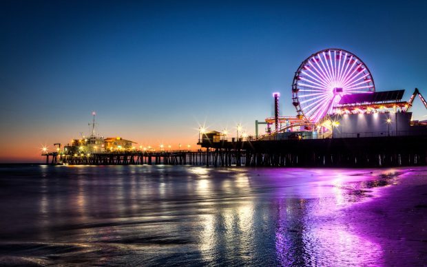 Beach At Night Image.