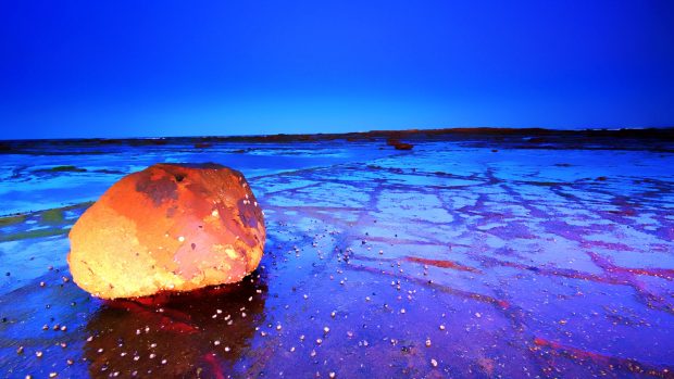 Beach At Night Image HD.