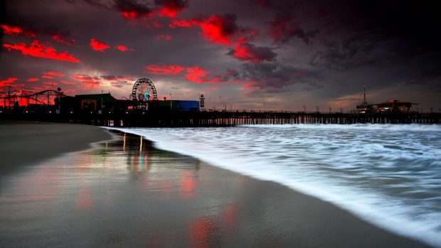 Beach At Night Picture Download Free.