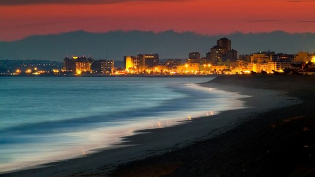 Beach At Night Picture Free Download.