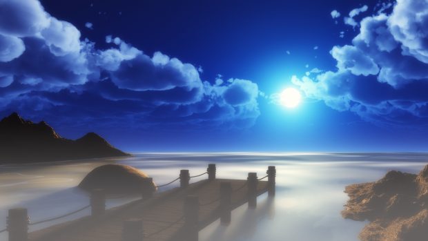 Beach At Night Pictures HD.