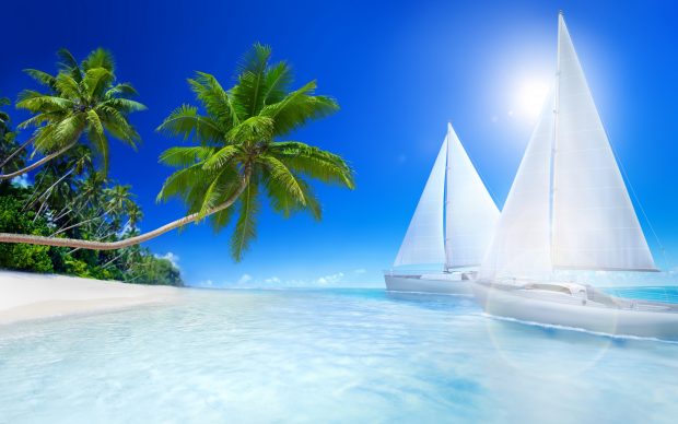 Beach desktop wallpaper.