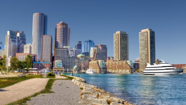 Boston Skyline Desktop Background.